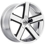 2Crave Wheels No. 35 Chrome with Black Inserts