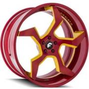 Forgiato Elica-ECX Red and Yellow Wheels