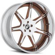 Forgiato F2.06-B White and Brown Wheels