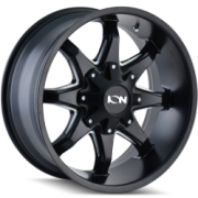 Ion Style 181 Satin Black Milled Wheels