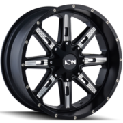 Ion Alloy Style 184 Satin Black Milled Wheels
