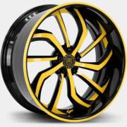 Lexani LF-779 Kartos Black and Yellow Wheels