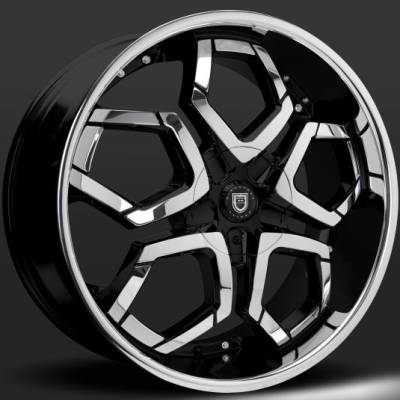 Lexani Hydra Black and Chrome Wheels