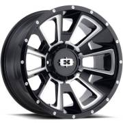 Vision Wheel 391 Rebel Gloss Black Milled Wheels