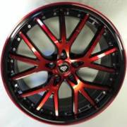 White Diamond 530 Candy Red and Black Wheels