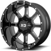 XD Series XD838 Mamoth Gloss Black Milled Wheels