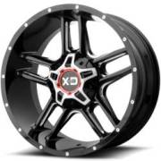XD Series XD839 Clamp Gloss Black Milled Wheels