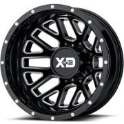 XD843 Renegade Black Milled Rear Dually Wheels